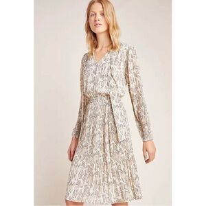 Current Air Anthropologie Olivia Snake Print Midi Dress Size S